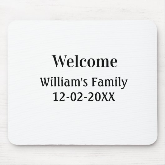 einfaches minimales Monogramm-Logo personalisierte Mousepad (Vorne)