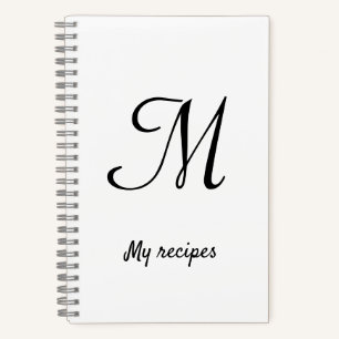 einfaches minimales Monogramm-Logo personalisierte Notizblock