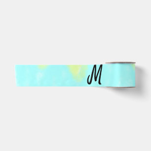 einfaches minimales Monogramm-Logo personalisierte Satinband