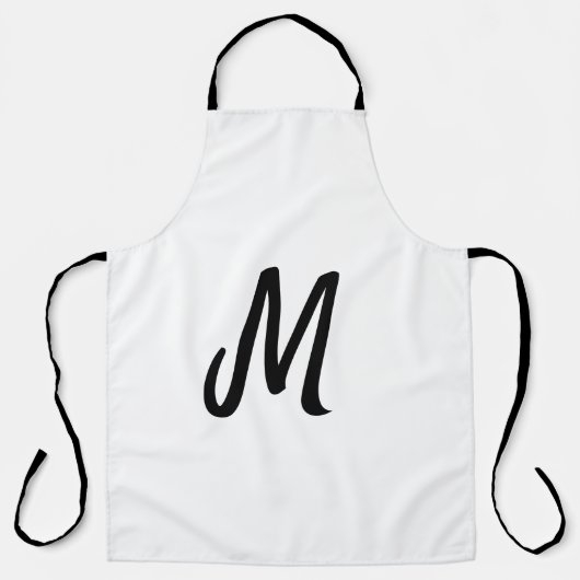 einfaches minimales Monogramm-Logo personalisierte Schürze (Vorderseite)