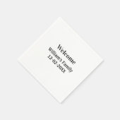 einfaches minimales Monogramm-Logo personalisierte Serviette (Ecke)