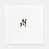 einfaches minimales Monogramm-Logo personalisierte Serviette (Vorderseite)
