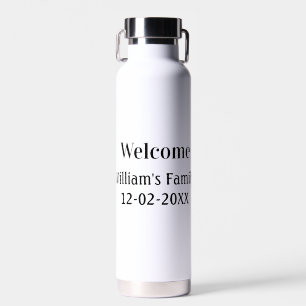 einfaches minimales Monogramm-Logo personalisierte Trinkflasche