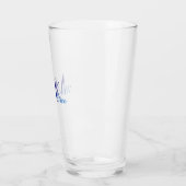 einfaches minimales Monogramm personalisierter Nam Glas (Links)