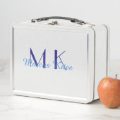 einfaches minimales Monogramm personalisierter Nam Metall Brotdose (Beispiel)