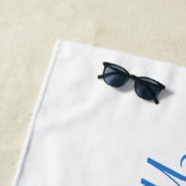 einfaches minimales Monogramm personalisierter Nam Strandtuch (Beispiel)