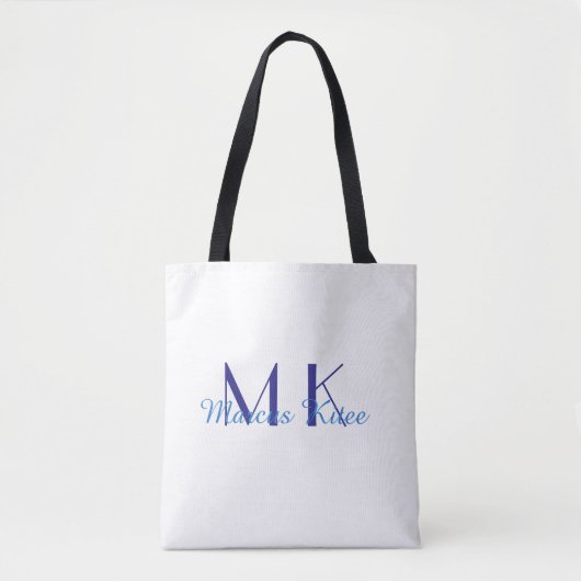 einfaches minimales Monogramm personalisierter Nam Tasche (Vorderseite)
