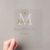 einfaches minimales Muttertags-Monogramm goldgrau Acryleinladungen (Insitu (Handheld))