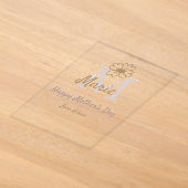 einfaches minimales Muttertags-Monogramm goldgrau Acryleinladungen (Ablage )