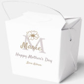 einfaches minimales Muttertagsmonogramm goldgrau f Geschenkschachtel (Rückseite)
