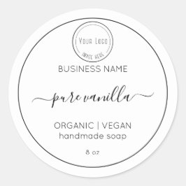 Einfaches, minimales Seifenetikett Runder Aufkleber