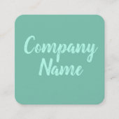 Einfaches minimales tadelloses Grün Quadratische Visitenkarte (Vorderseite)