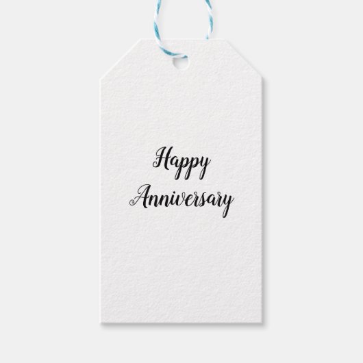 Einfaches, minimales und individuelles Jubiläum Geschenkanhänger (Vorderseite)