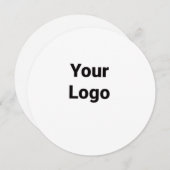 Einfaches, minimales und individuelles Logo Feiertagskarte (Vorne/Hinten)