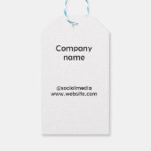 Einfaches, minimales und individuelles Logo Geschenkanhänger (Rückseite)