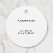 Einfaches, minimales und individuelles Logo Geschenkanhänger (Rückseite)