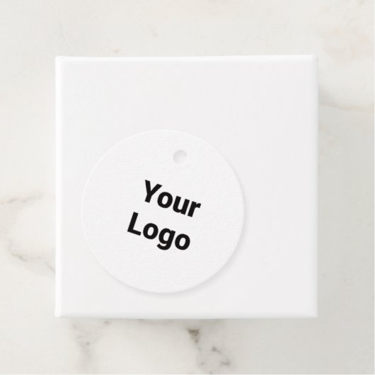 Einfaches, minimales und individuelles Logo Geschenkanhänger (Beispiel)