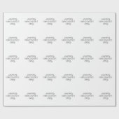 Einfaches, minimales und individuelles Logo Geschenkpapier (Flach)