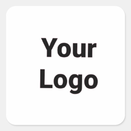 Einfaches, minimales und individuelles Logo Quadratischer Aufkleber (Vorderseite)