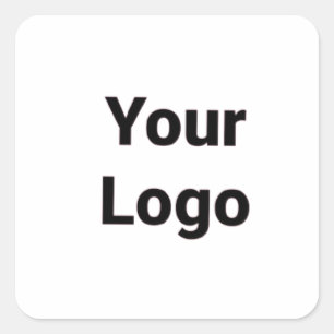 Einfaches, minimales und individuelles Logo Quadratischer Aufkleber