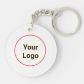 Einfaches, minimales und individuelles Logo Schlüsselanhänger (Rückseite)