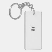 Einfaches, minimales und individuelles Logo Schlüsselanhänger (Vorderseite links)