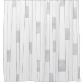 Einfaches, minimales und modernes Zeilengrafisches Duschvorhang (Vorderseite)