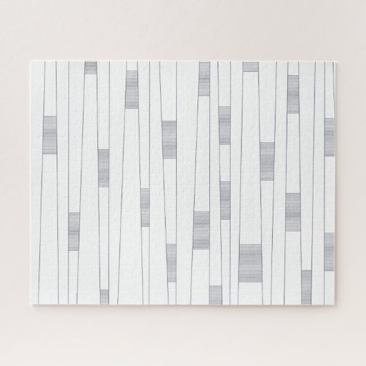 Einfaches, minimales und modernes Zeilengrafisches Puzzle (Horizontal)