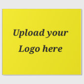 einfaches minimalfarbiges Design Ihres Logos Geschenkpapier (Flach)