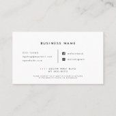 Einfaches Minimalgeschäft Terminkarte (Rückseite)