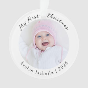 Einfaches minimalist elegantes erstes Weihnachten Ornament