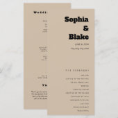Einfaches Minimalistisch Dark Vanilla Hochzeitspro (Vorne/Hinten)