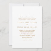 Einfaches Minimalistisch|Gold Foto Traditionelle H Einladung (Vorderseite)