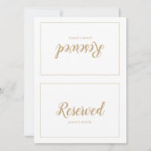 Einfaches Minimalistisch|Gold Frame Wedding Reserv (Vorderseite)