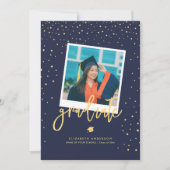 Einfaches Minimalistisch Graduate Foto Abschluss Ankündigung (Vorderseite)