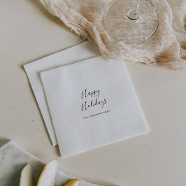Einfaches Minimalistisch Happy Holidays Napkins Serviette