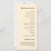 Einfaches Minimalistisch-Light-Orange-Hochzeitspro (Rückseite)