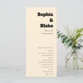 Einfaches Minimalistisch-Light-Orange-Hochzeitspro (Stehend Vorderseite)