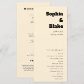 Einfaches Minimalistisch-Light-Orange-Hochzeitspro (Vorne/Hinten)