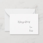 Einfaches, minimalistisch rosa, goldfarbenes Funke Mitteilungskarte (Rückseite)