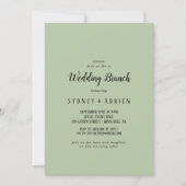 Einfaches Minimalistisch|Sage Wedding Brunch Einladung (Vorderseite)