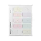 Einfaches Minimalistisch Weekly-Planner Notizblock (Rotiert)