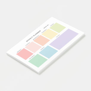Einfaches Minimalistisch Weekly-Planner Post-it Klebezettel