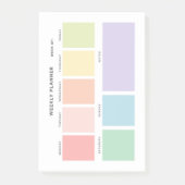 Einfaches Minimalistisch Weekly-Planner Post-it Klebezettel (Vorderseite)