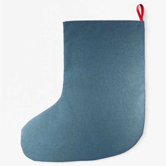 Einfaches Minimalistischer Name-Skript Blau Großer Weihnachtsstrumpf (Rückseite)