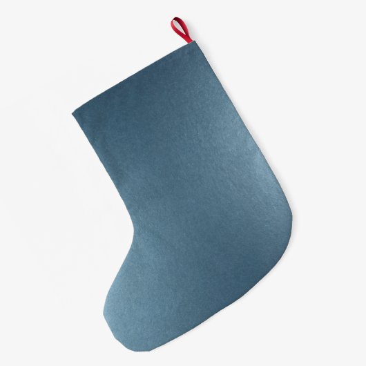 Einfaches Minimalistischer Name-Skript Blau Großer Weihnachtsstrumpf (Rückseite (Hängend))