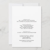 Einfaches Minimalistisches Bachelorette Wochenende Einladung (Rückseite)