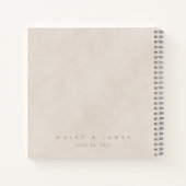 Einfaches Minimalistisches Beige-Gästebuch Notizblock (Rückseite)