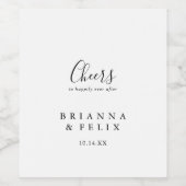 Einfaches Minimalistisches Beizen von Weinetikette Weinetikett (Einzelnes Label)