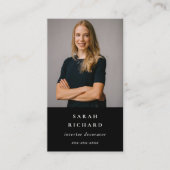 Einfaches Minimalistisches Berufliches Foto Visitenkarte (Vorderseite)